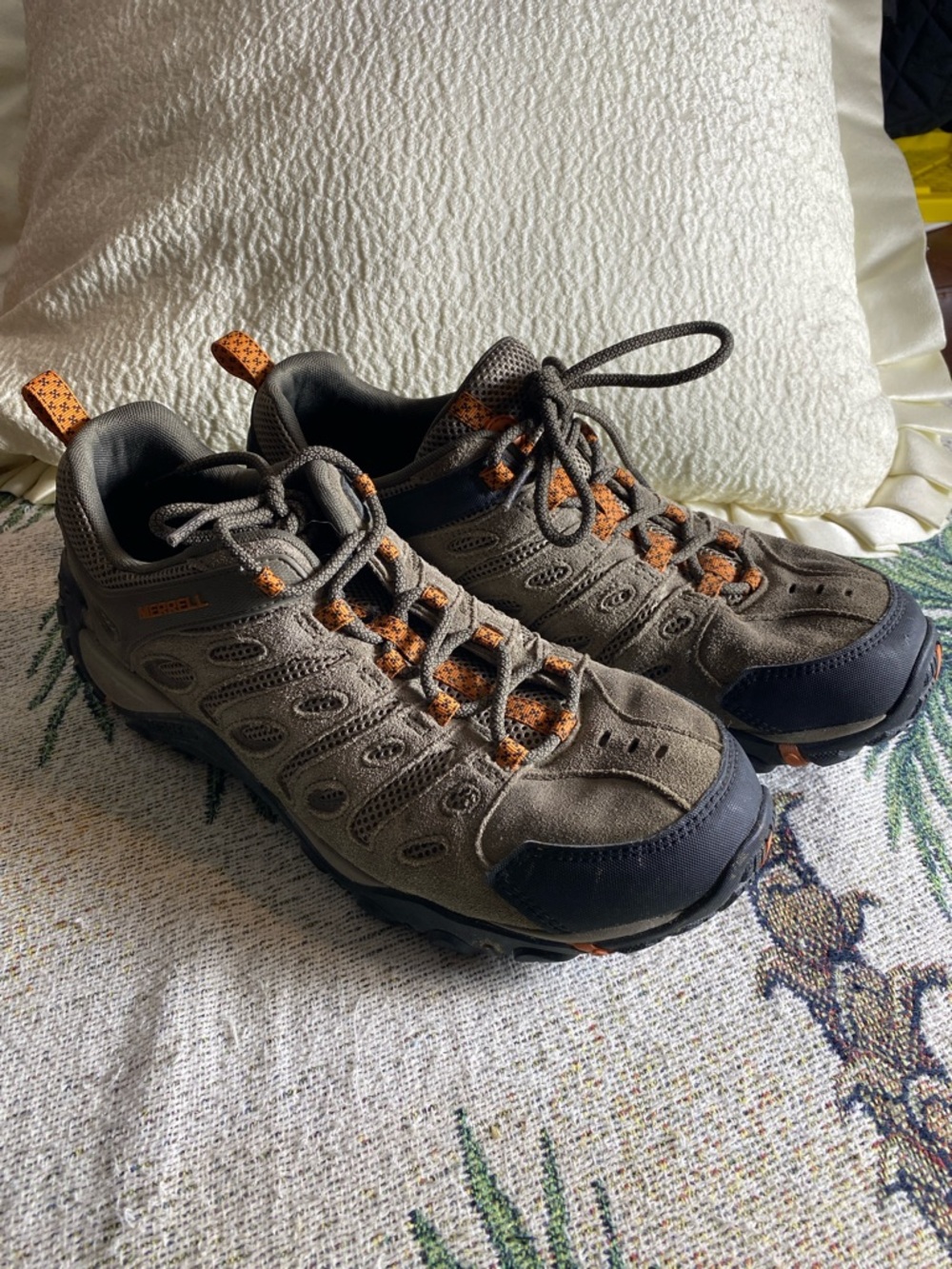 Mens Merrell Crosslander 2 Mens 13 Brown Hiking Sneakers Outdoors Casual Trails